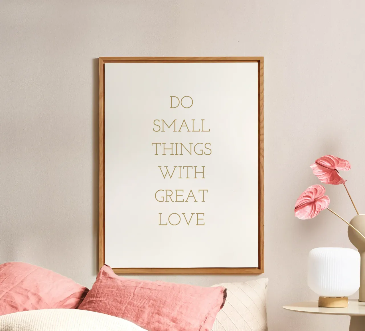 Do small things with great love alluminio dibond da apoloprints