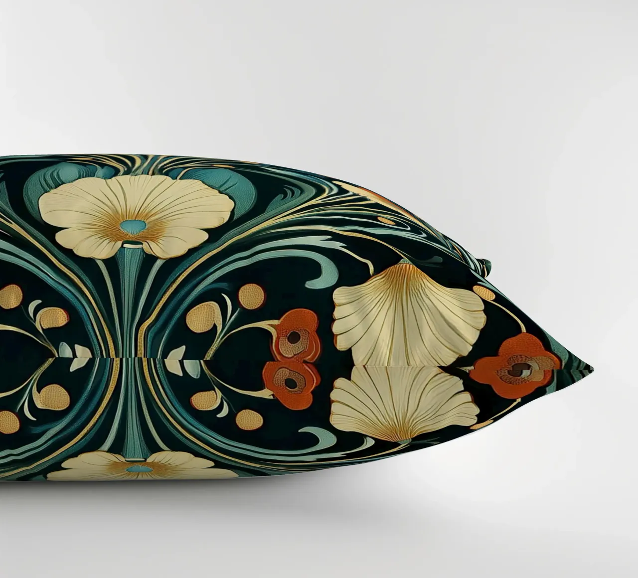 Art Nouveau - Weelderige bouwwerken kussen van Artful Bloom