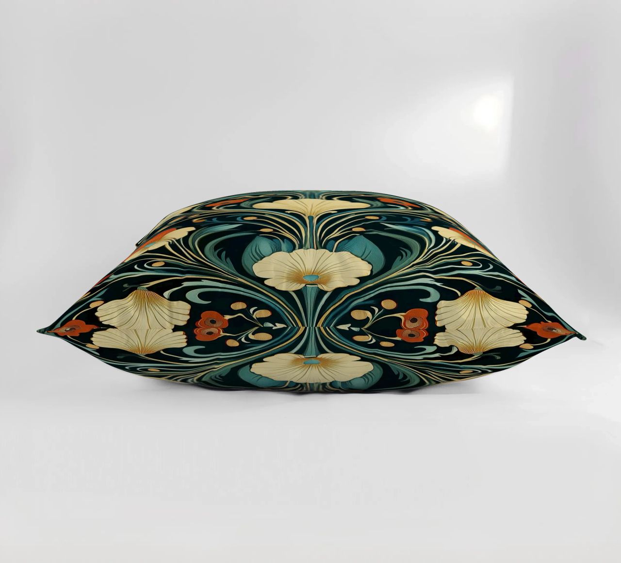 Art Nouveau - Opulent structures decorative cushion by Artful Bloom