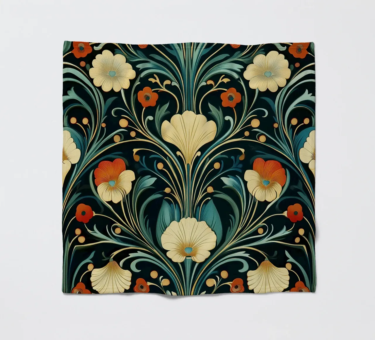 Art Nouveau - Strutture opulente coperta in pile da Artful Bloom