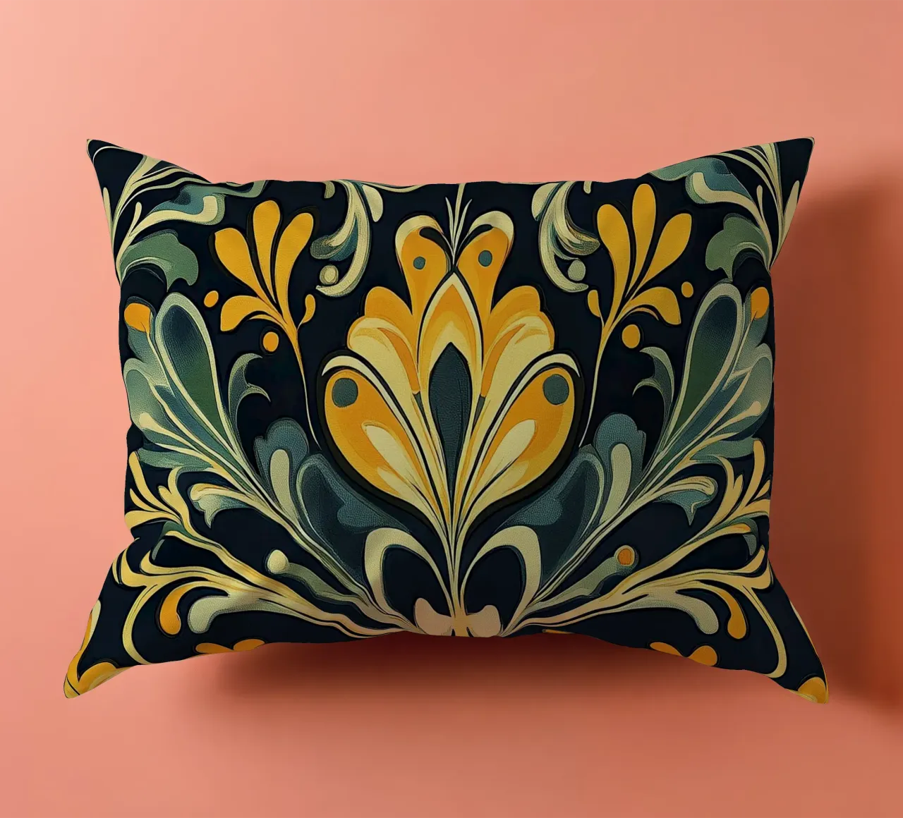 Art Nouveau - Sinfonia di linee cuscino da Artful Bloom