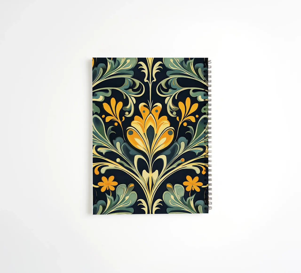 Art Nouveau - Symphony of lines spiral notebook by Artful Bloom