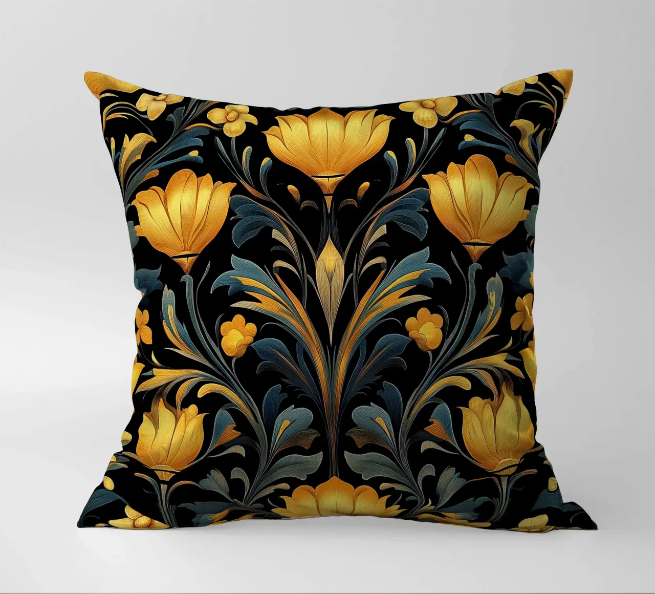 Art nouveau: opulencia atemporal cojín de Artful Bloom