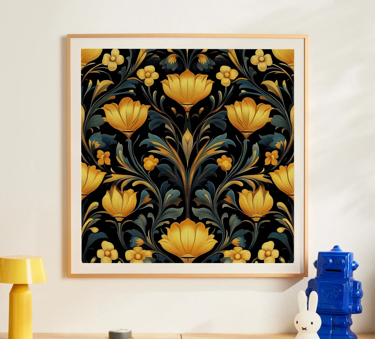 Art nouveau - timeless opulence poster with aluminum frame by Artful Bloom