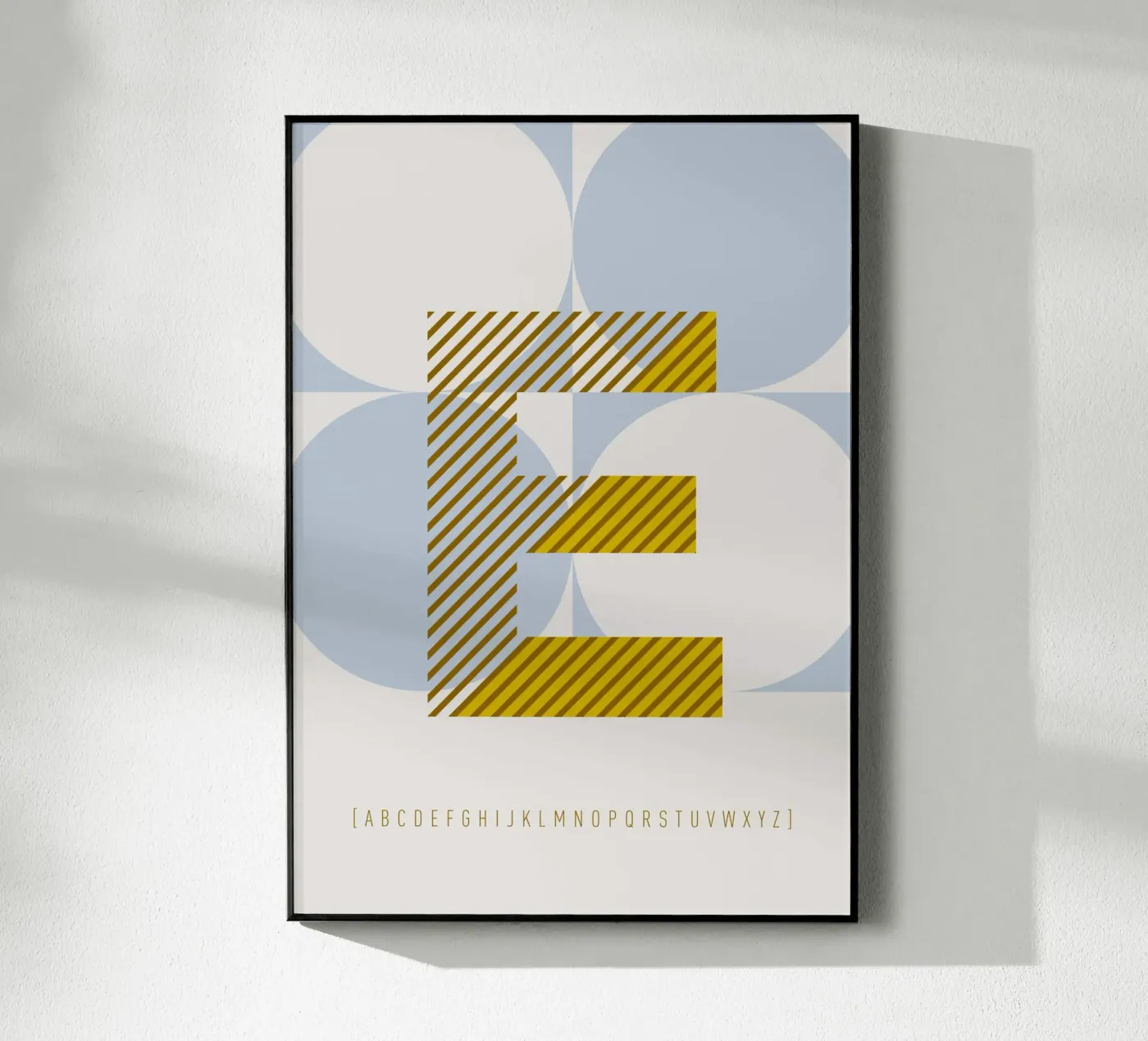 E Typeface Alphabet plexiglass da lazydaypaper