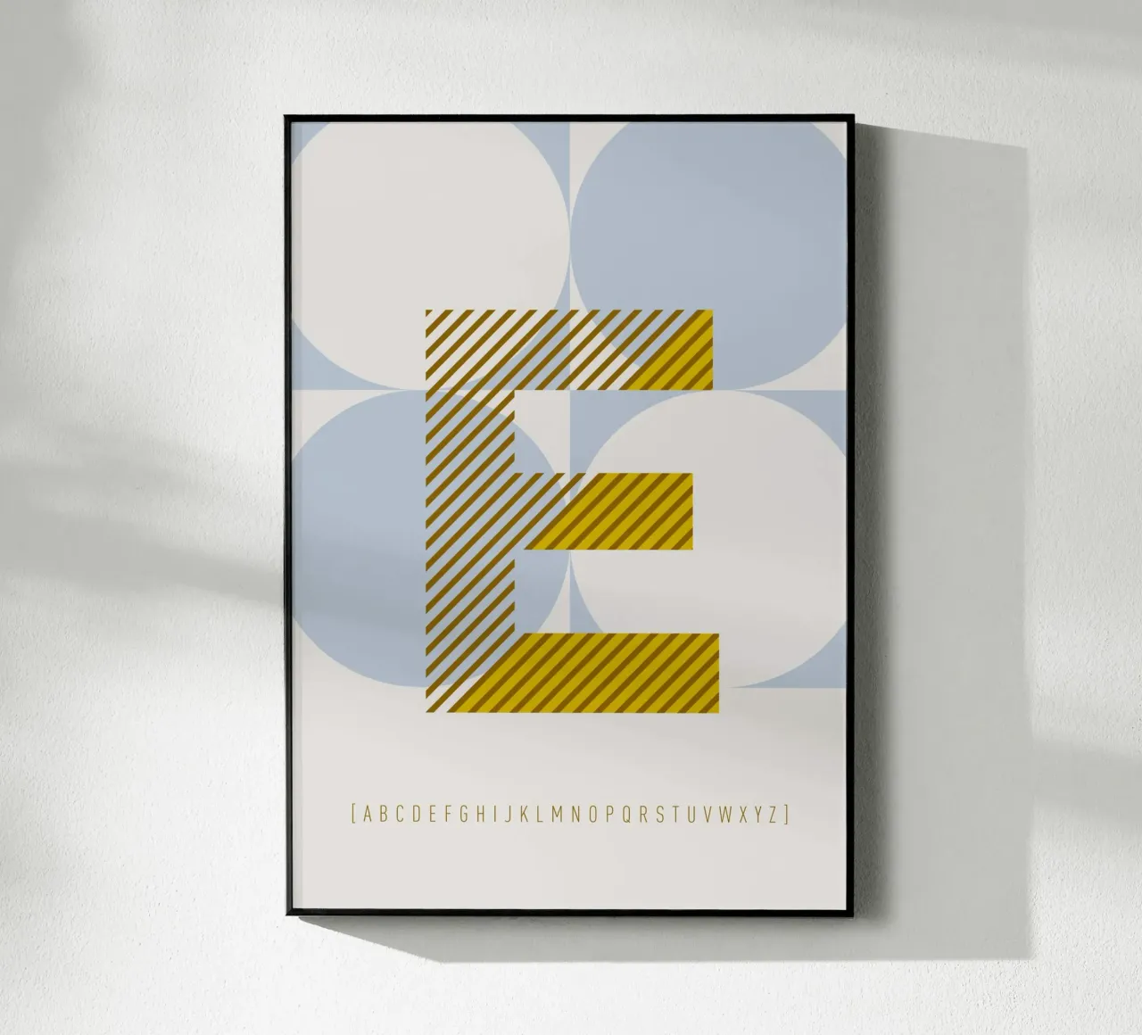 E Typeface Alphabet plexiglass da lazydaypaper