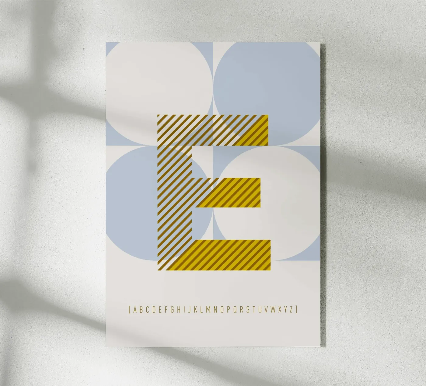 E Typeface Alphabet plexiglass da lazydaypaper