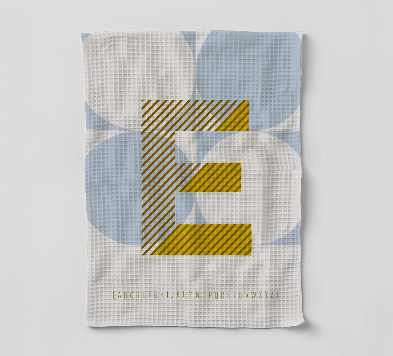 E Typeface Alphabet canovaccio da cucina da lazydaypaper