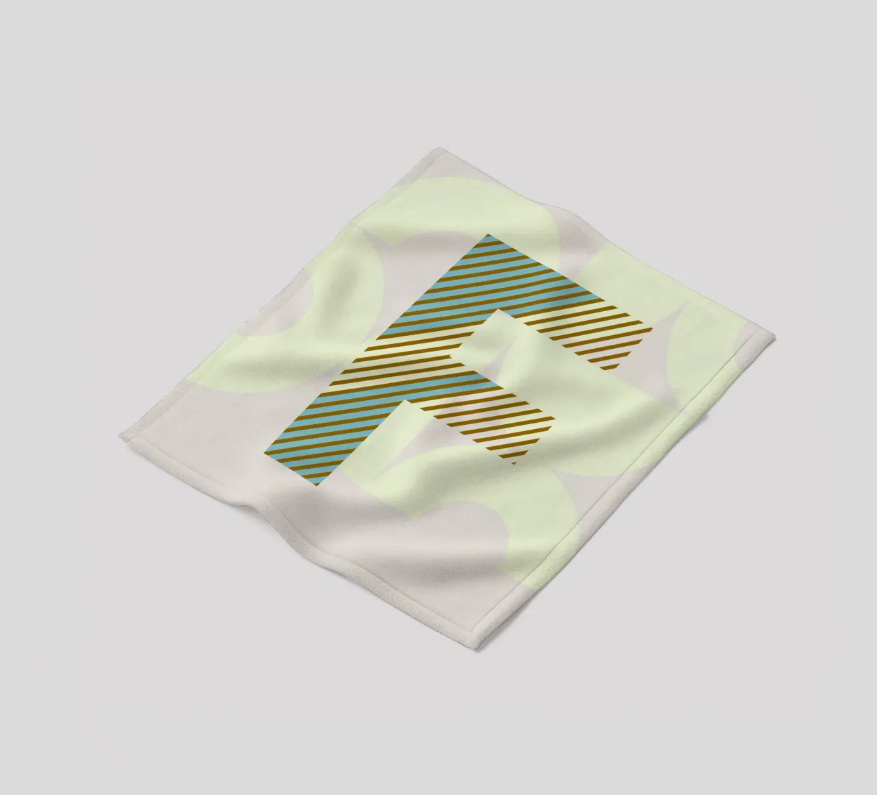 F Typeface Alphabet coperta in pile da lazydaypaper