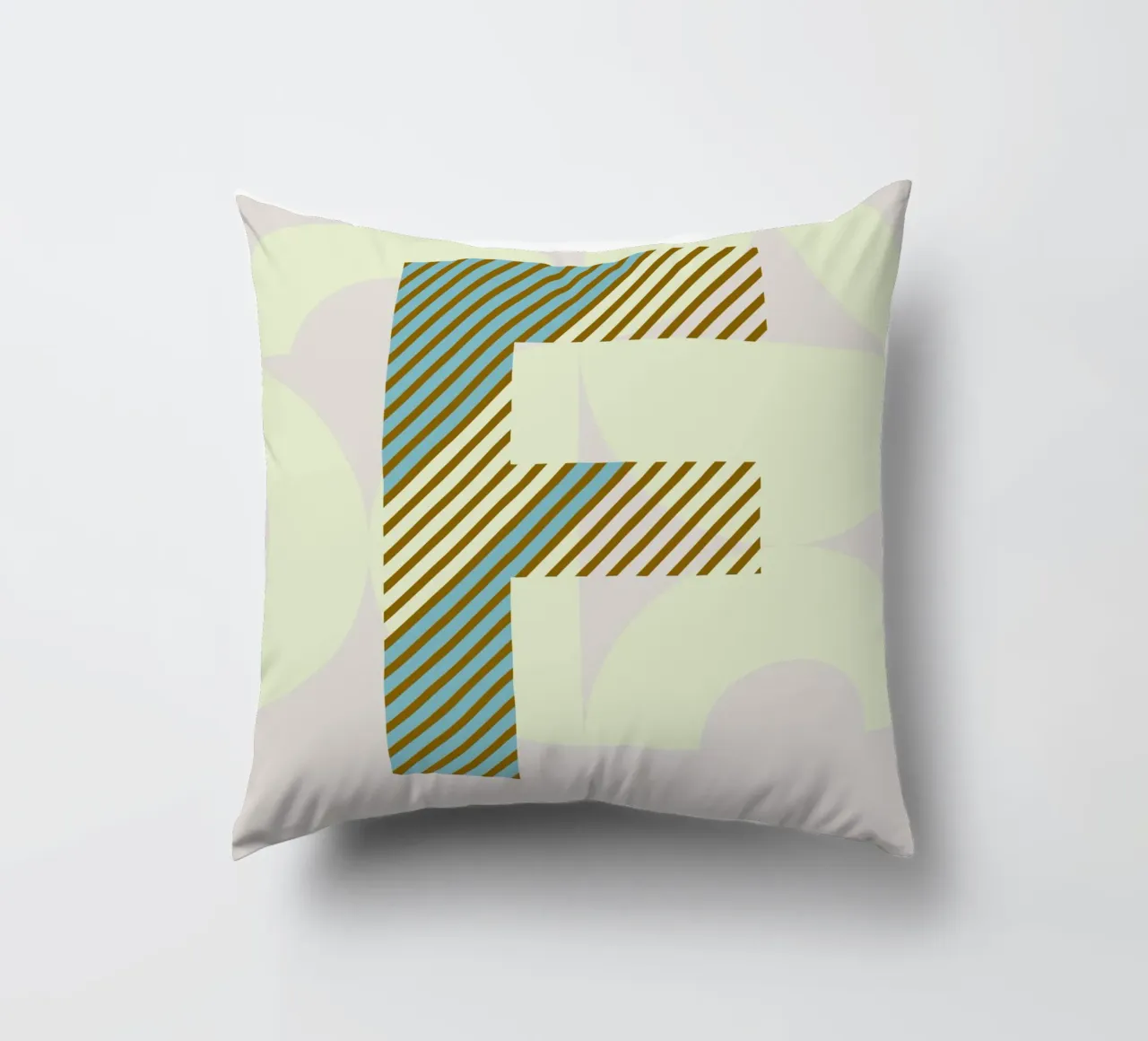 F Typeface Alphabet cuscino da lazydaypaper