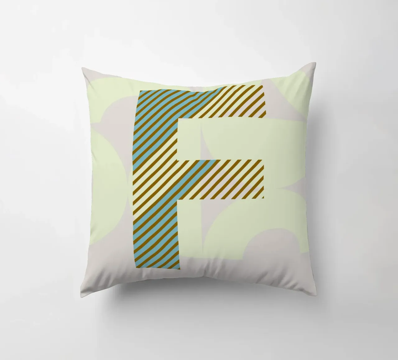 F Typeface Alphabet cuscino da lazydaypaper