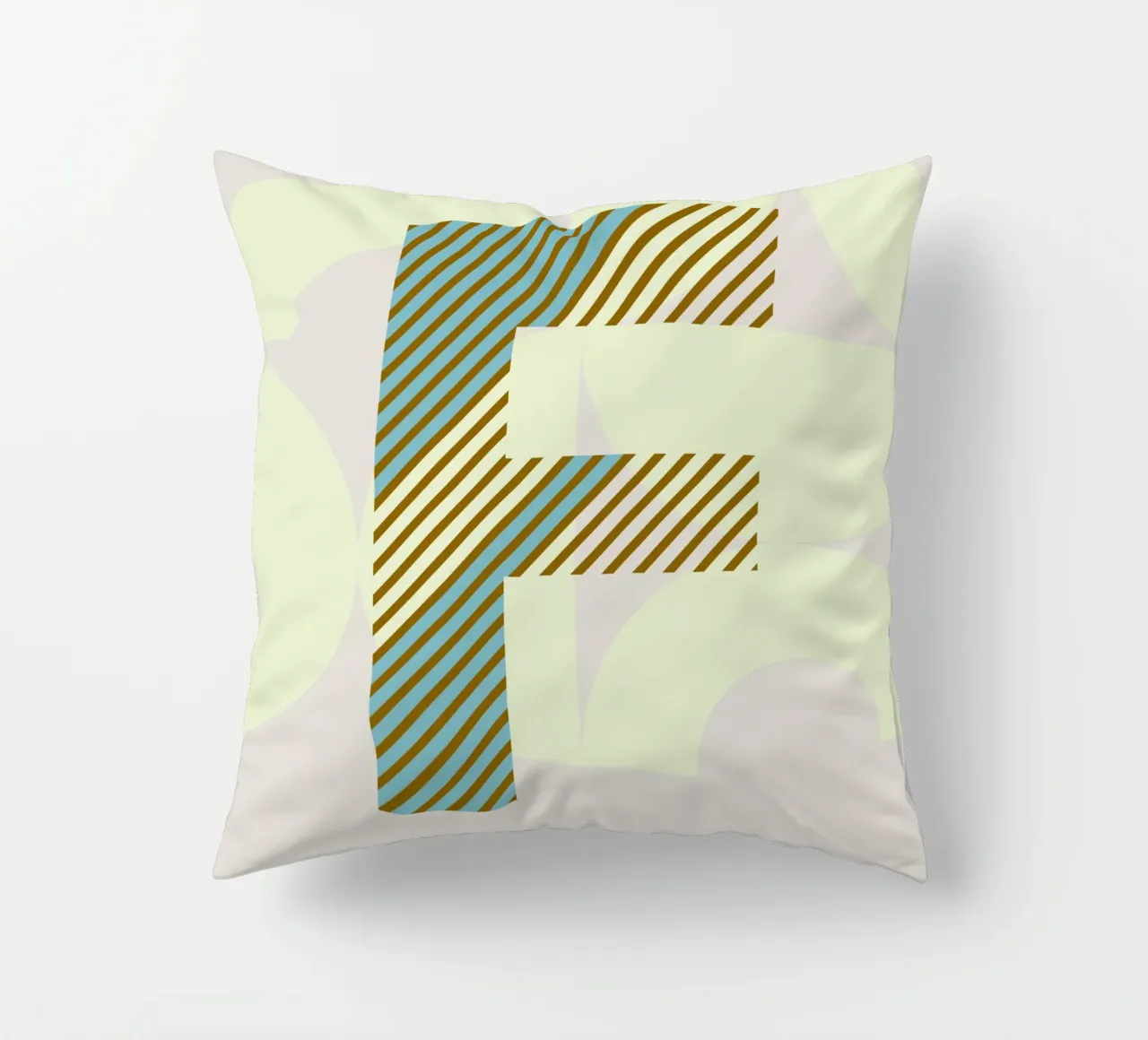 F Typeface Alphabet cuscino da lazydaypaper