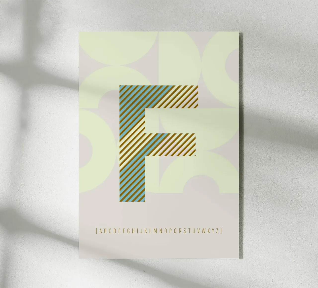 F Typeface Alphabet plexiglass da lazydaypaper