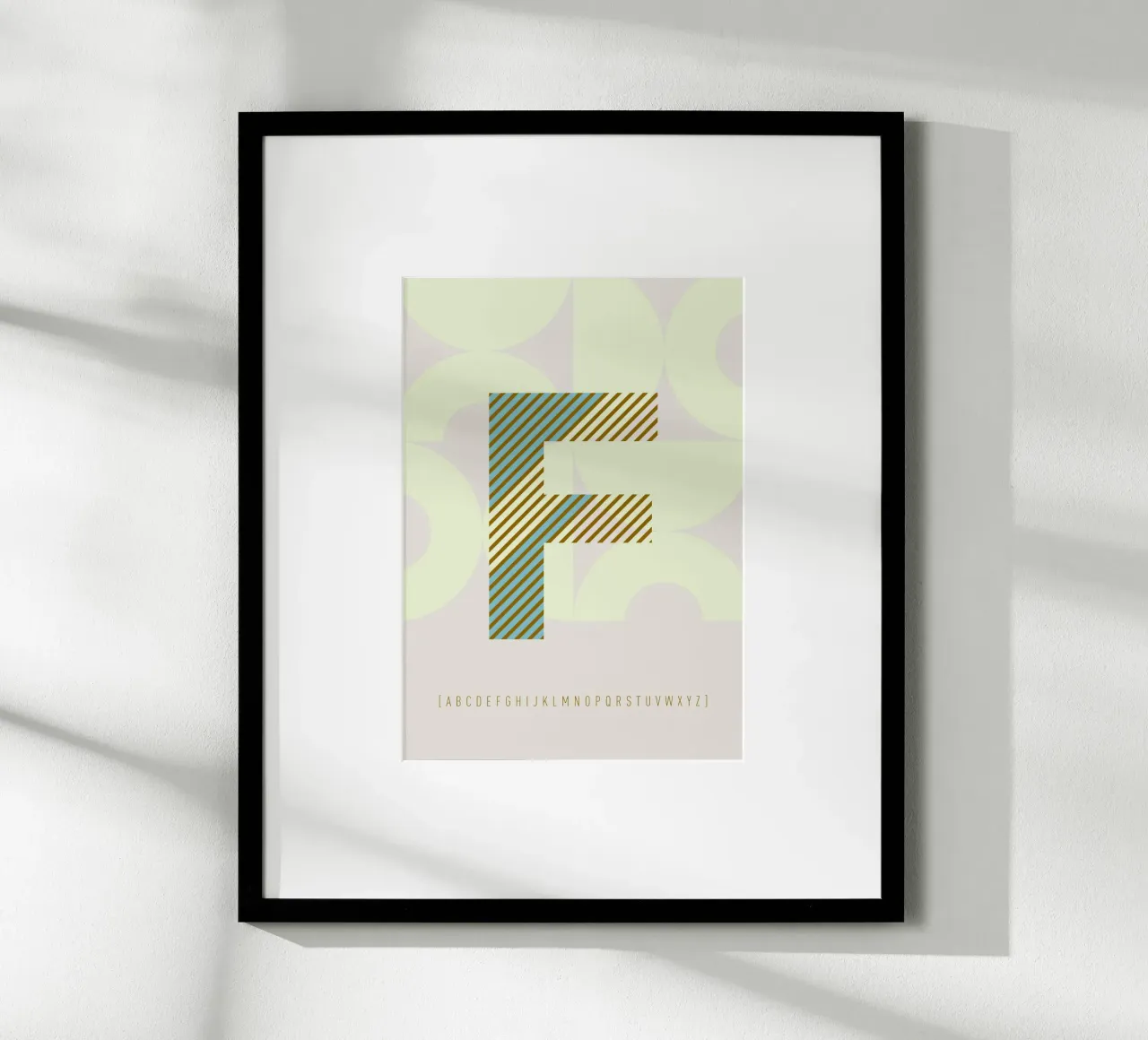 F Typeface Alphabet poster da lazydaypaper