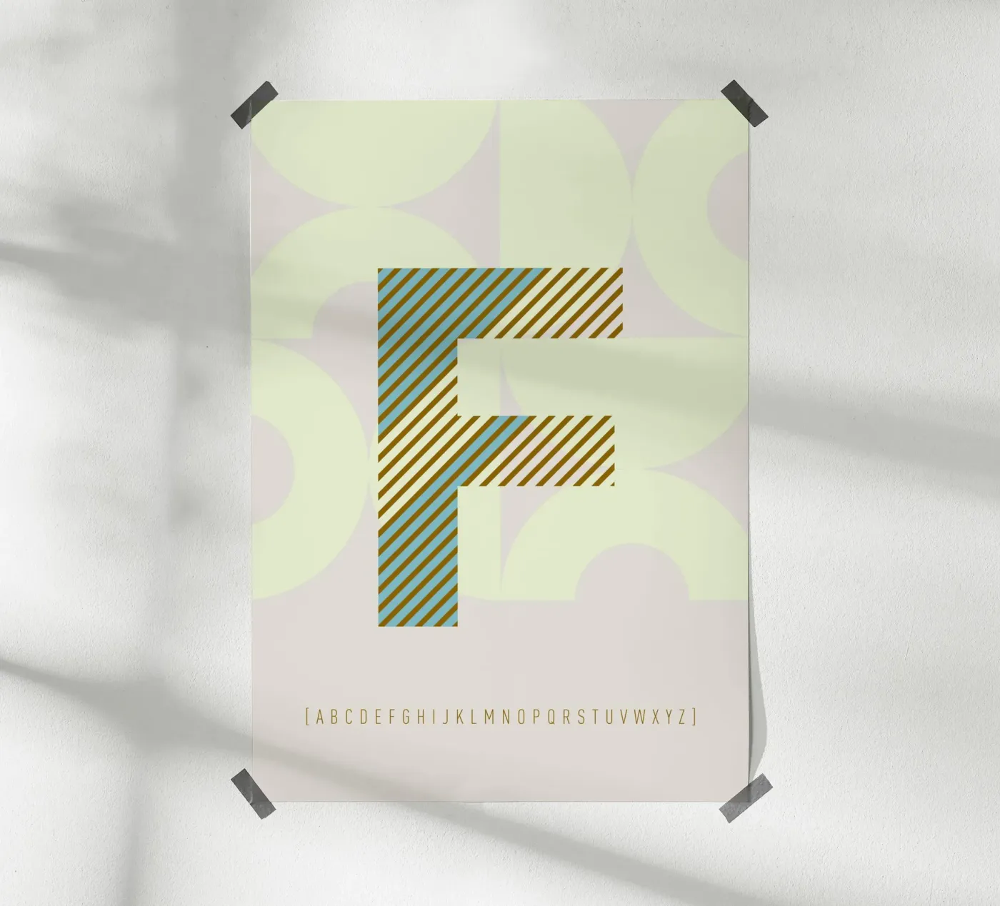 F Typeface Alphabet poster da lazydaypaper