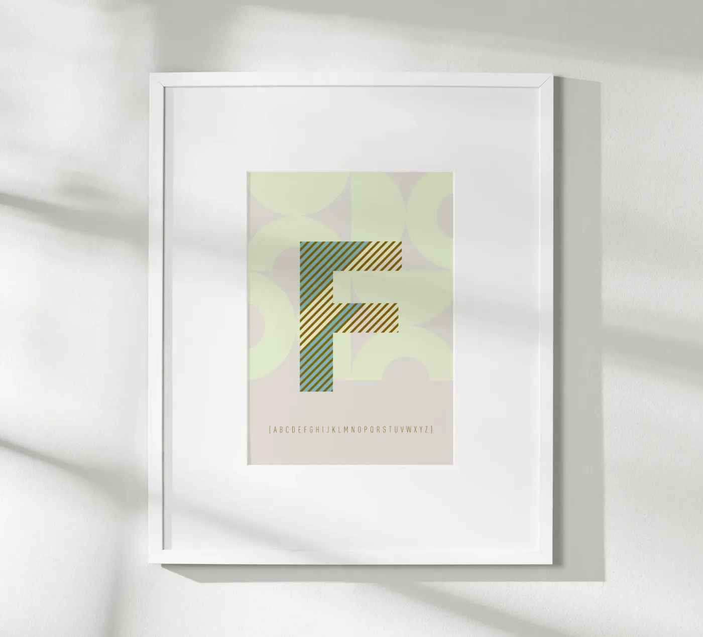F Typeface Alphabet poster da lazydaypaper