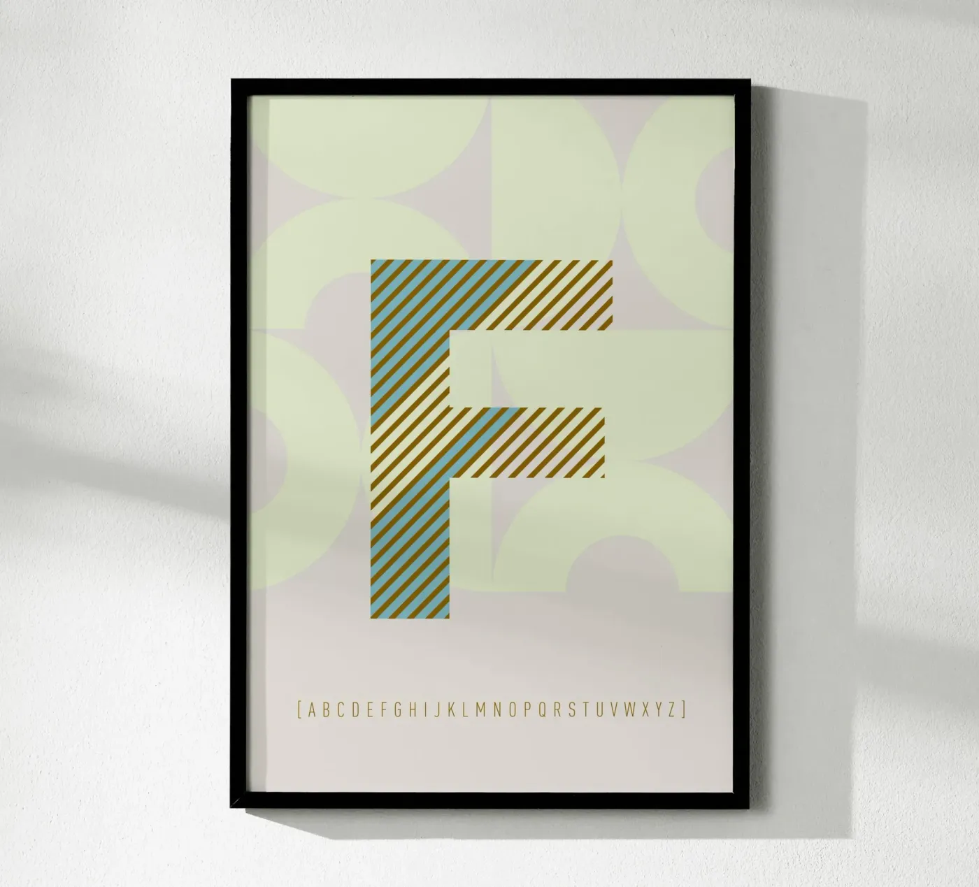 F Typeface Alphabet poster da lazydaypaper