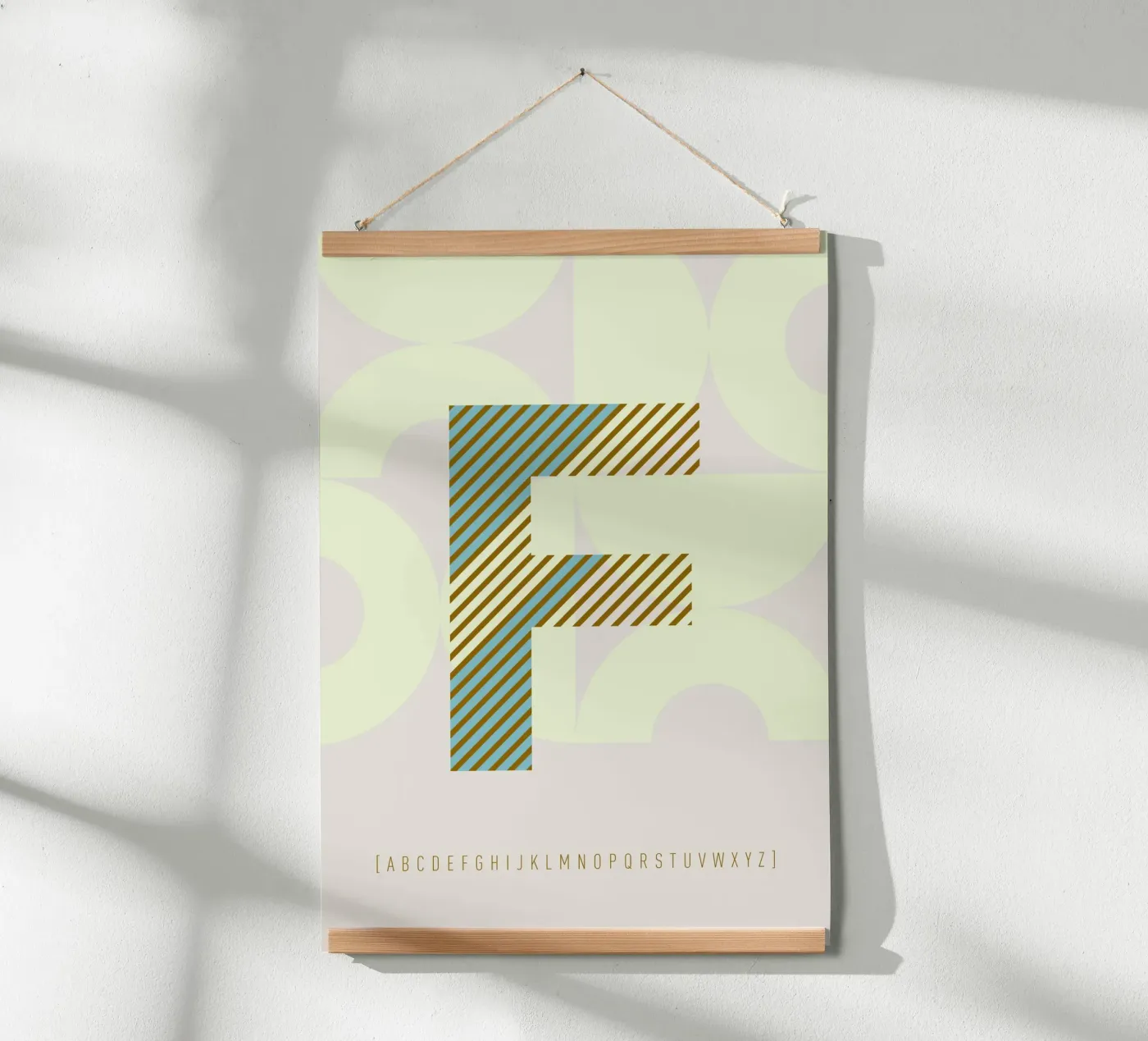 F Typeface Alphabet poster da lazydaypaper