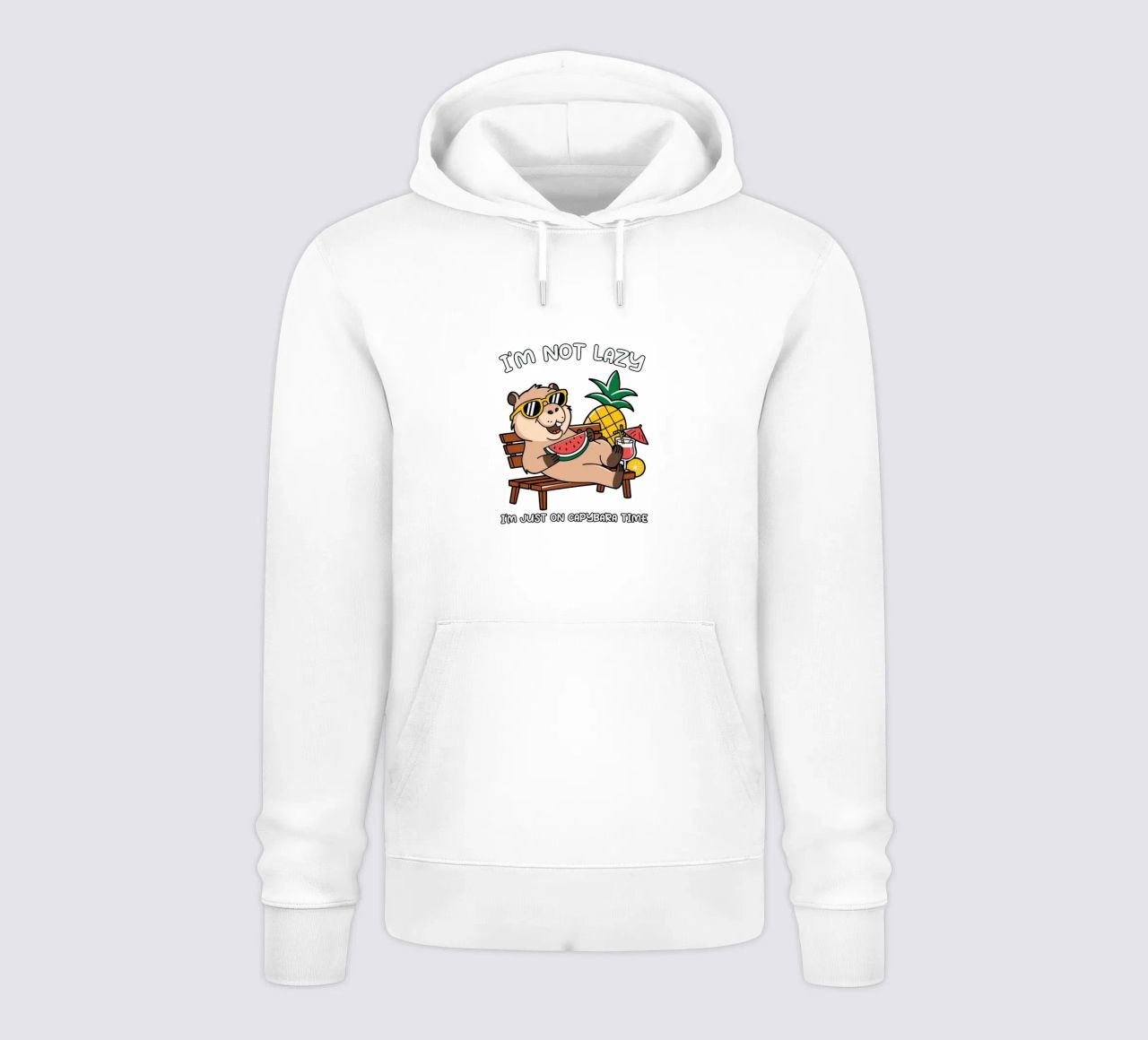 I'M NOT LAZY. I'M JUST ON CAPYBARA TIME felpa con cappuccio da edsonramosart