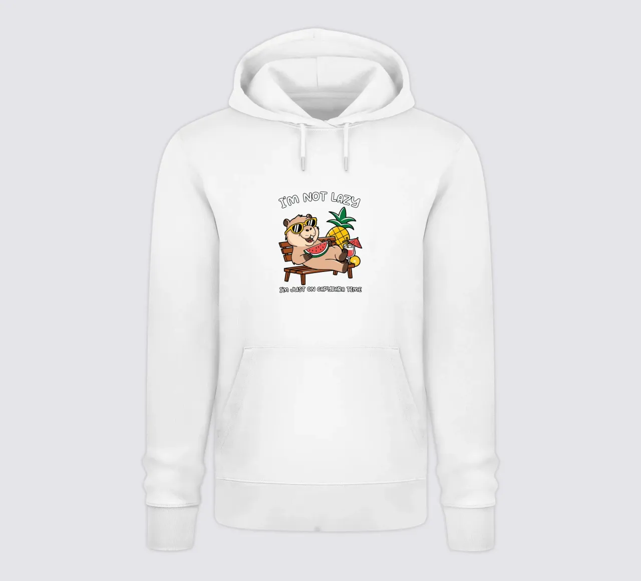 I'M NOT LAZY. I'M JUST ON CAPYBARA TIME felpa con cappuccio da edsonramosart