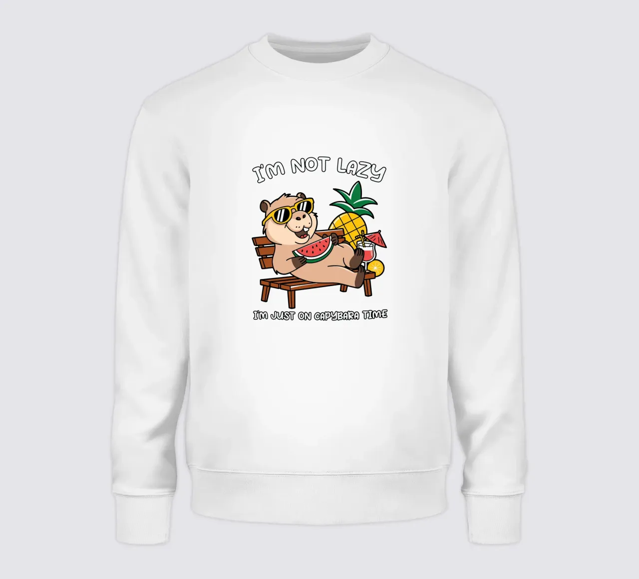 I'M NOT LAZY. I'M JUST ON CAPYBARA TIME sweat de edsonramosart