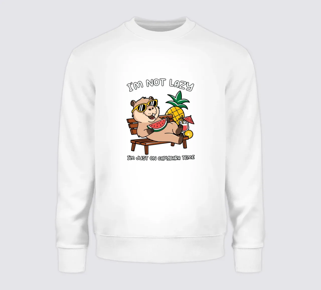 I'M NOT LAZY. I'M JUST ON CAPYBARA TIME sudadera de edsonramosart