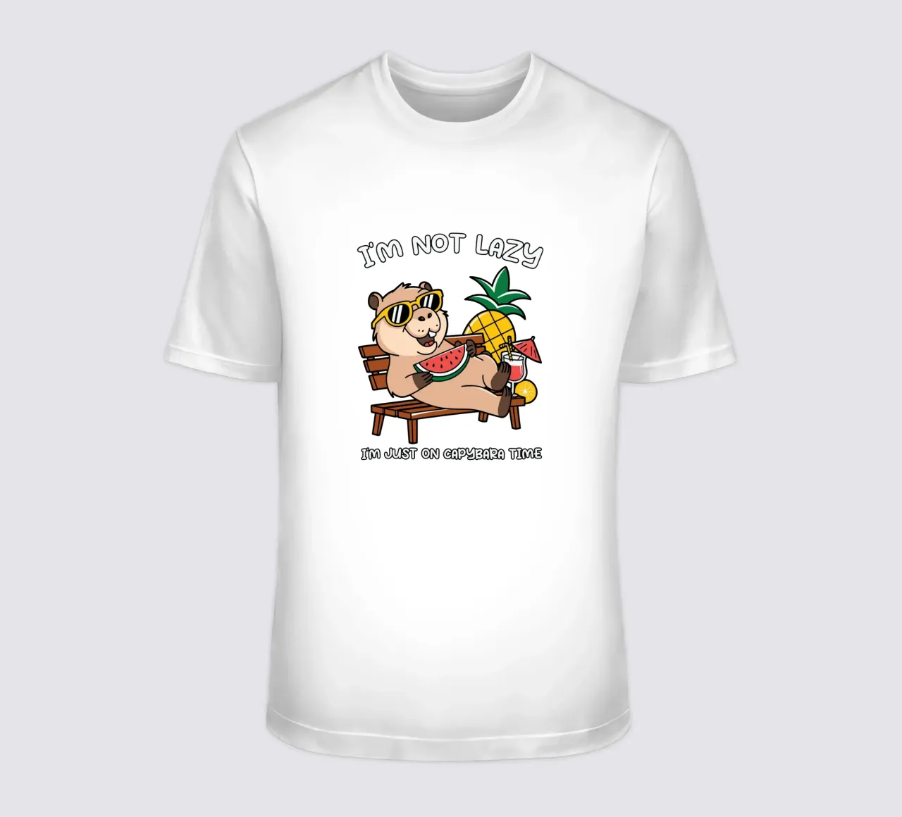 I'M NOT LAZY. I'M JUST ON CAPYBARA TIME t-shirt van edsonramosart
