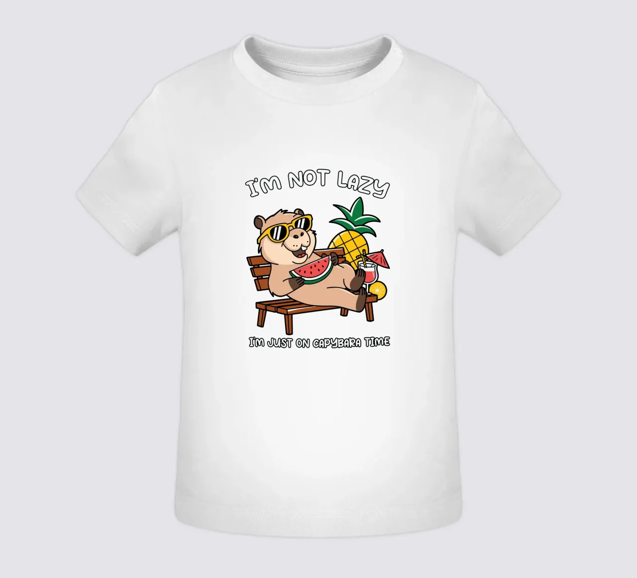 I'M NOT LAZY. I'M JUST ON CAPYBARA TIME Baby T-Shirt von edsonramosart