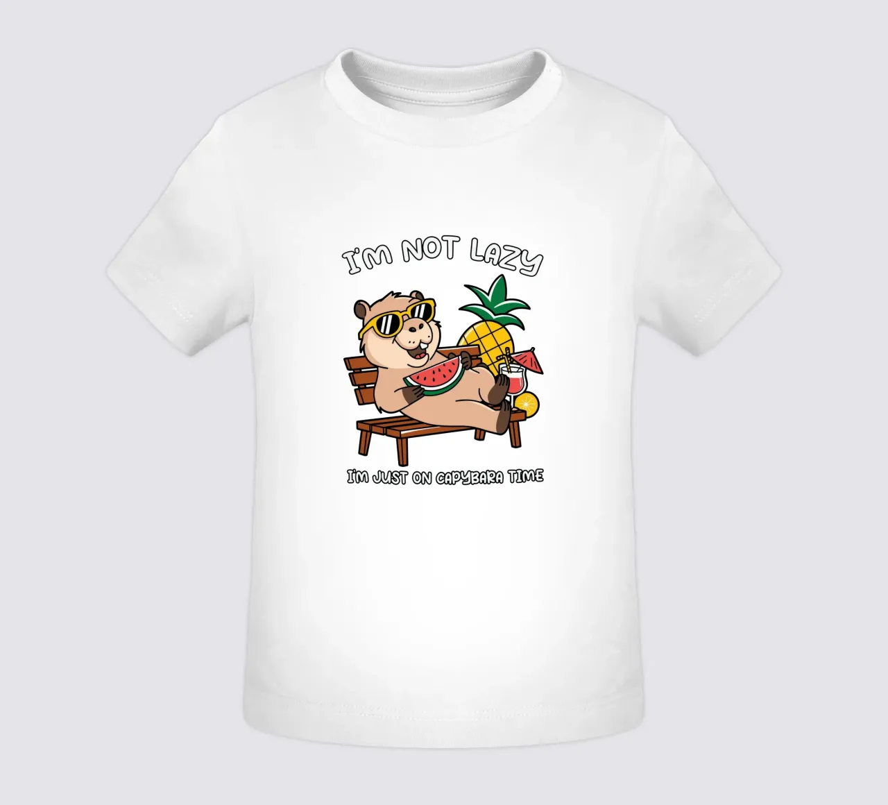 I'M NOT LAZY. I'M JUST ON CAPYBARA TIME Baby T-Shirt von edsonramosart