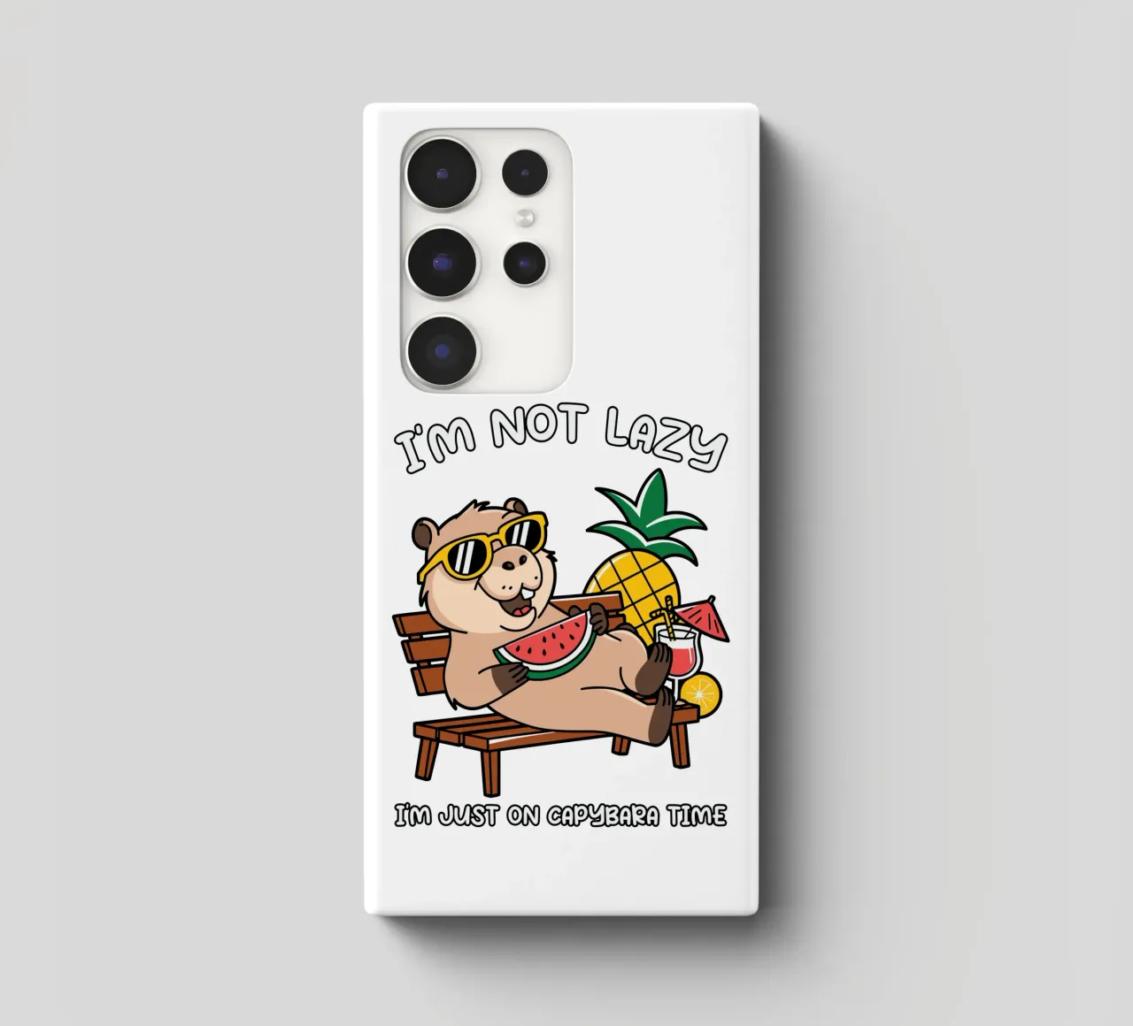 I'M NOT LAZY. I'M JUST ON CAPYBARA TIME Samsung Hülle von edsonramosart