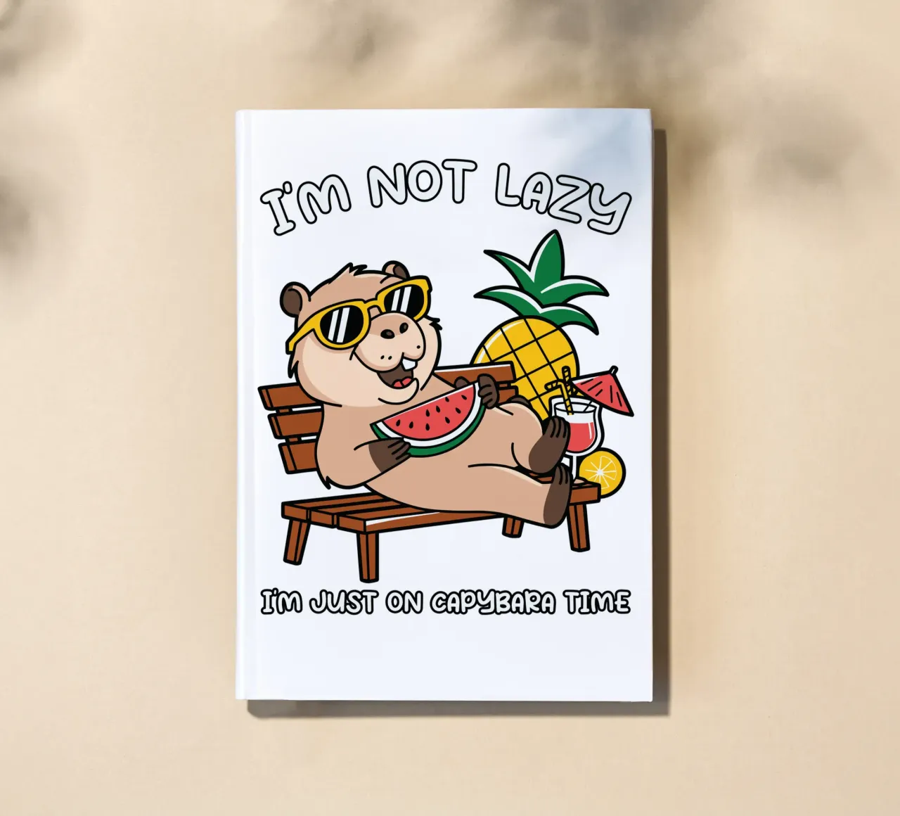 I'M NOT LAZY. I'M JUST ON CAPYBARA TIME Notizbuch von edsonramosart