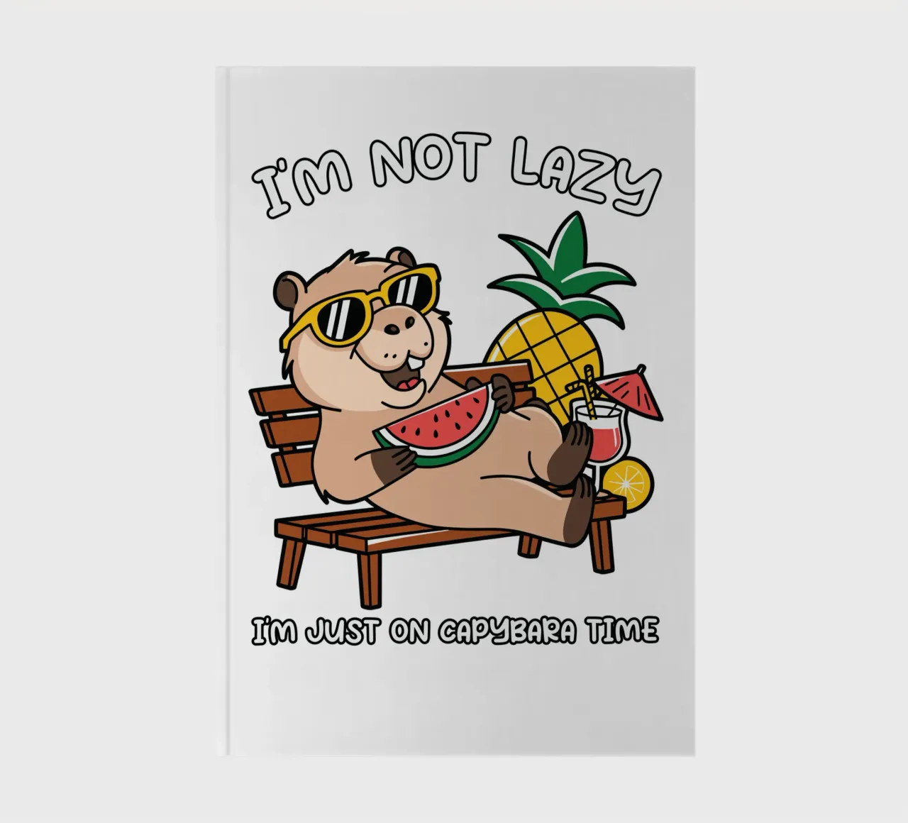 I'M NOT LAZY. I'M JUST ON CAPYBARA TIME Notizbuch von edsonramosart