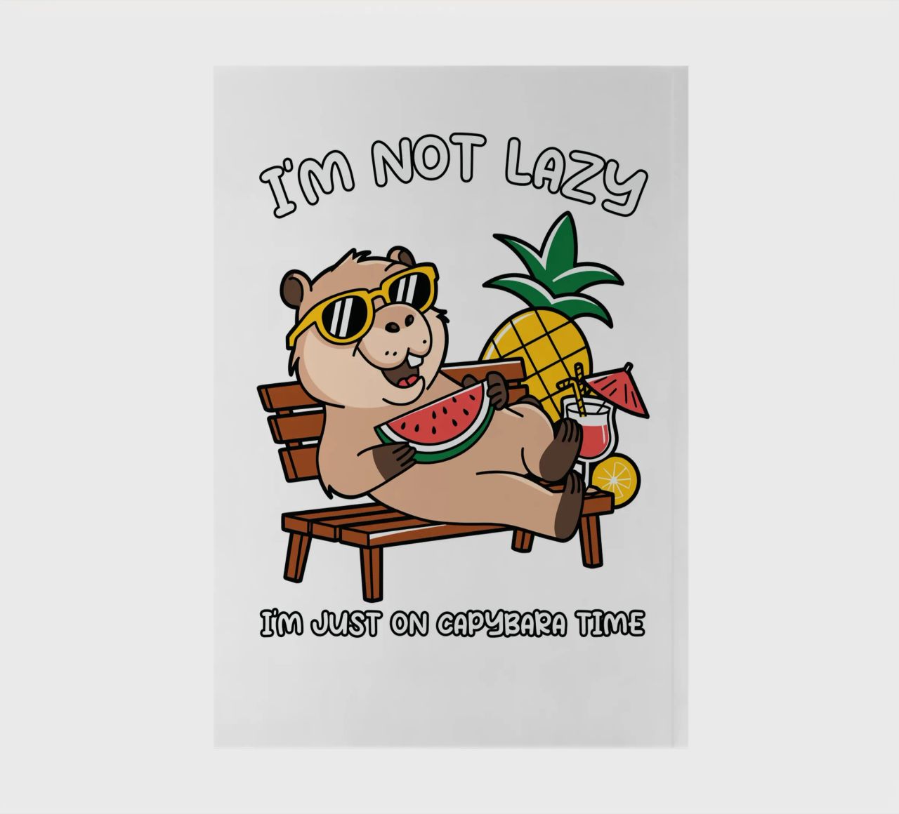 I'M NOT LAZY. I'M JUST ON CAPYBARA TIME notebook by edsonramosart