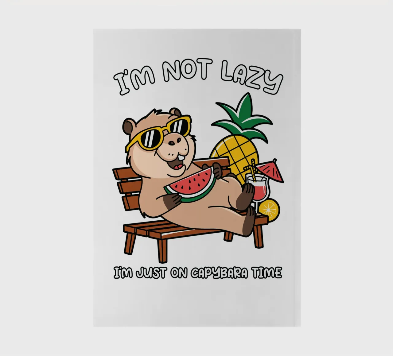 I'M NOT LAZY. I'M JUST ON CAPYBARA TIME Notizbuch von edsonramosart