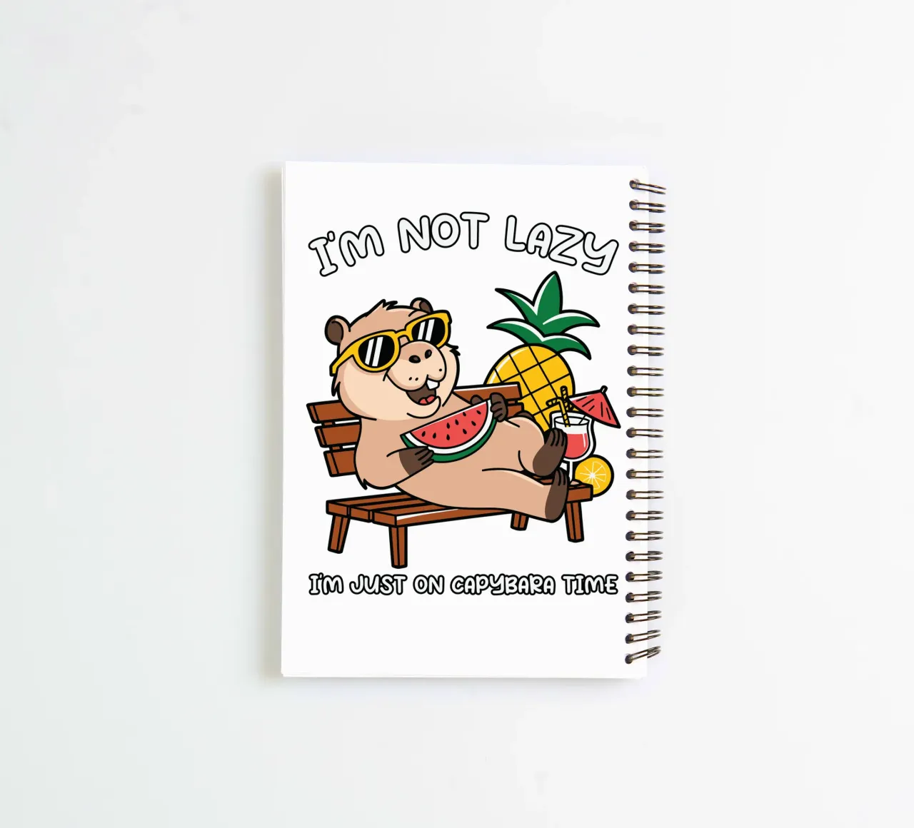 I'M NOT LAZY. I'M JUST ON CAPYBARA TIME Ringbuch von edsonramosart