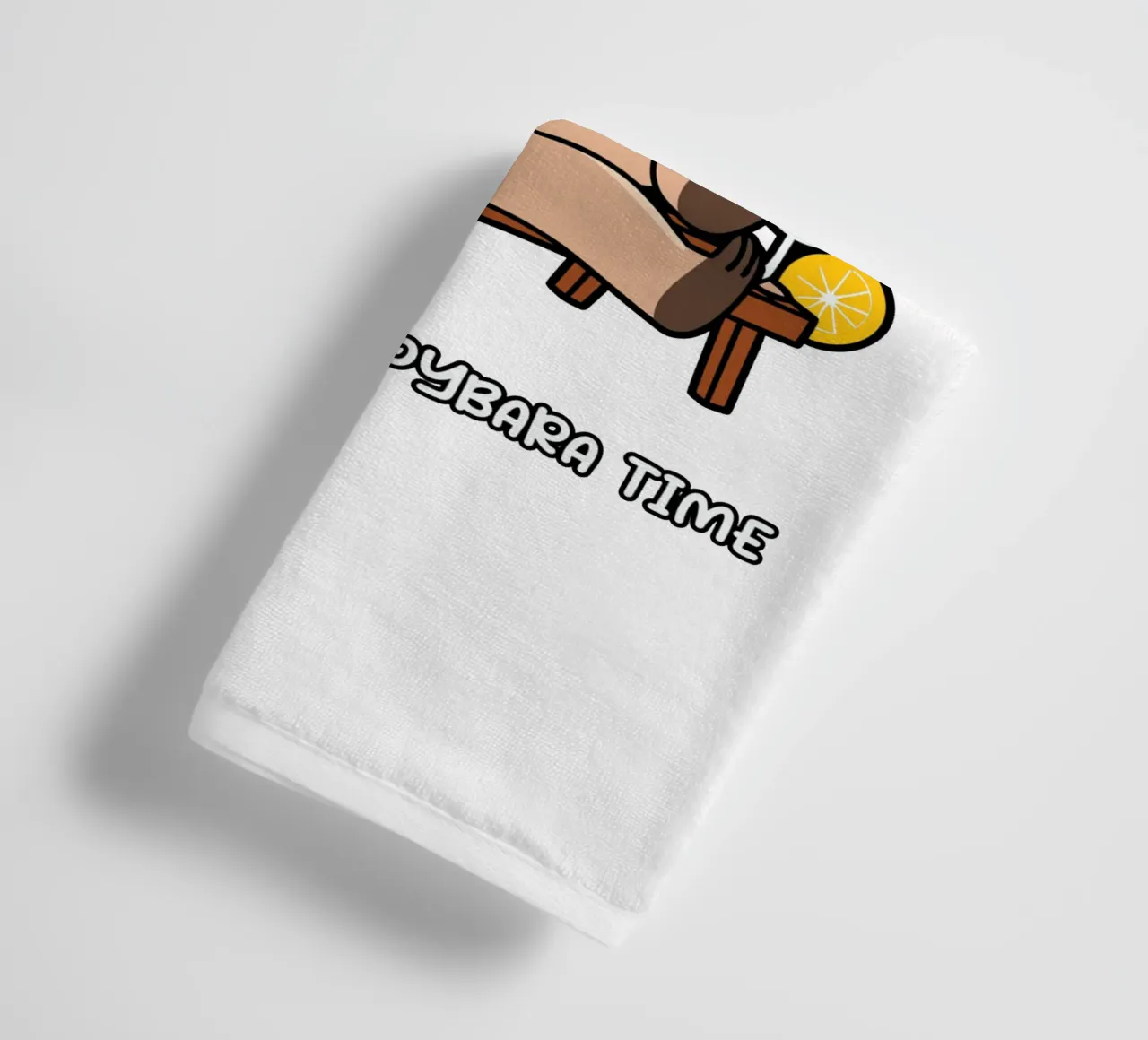 I'M NOT LAZY. I'M JUST ON CAPYBARA TIME serviette de bain de edsonramosart