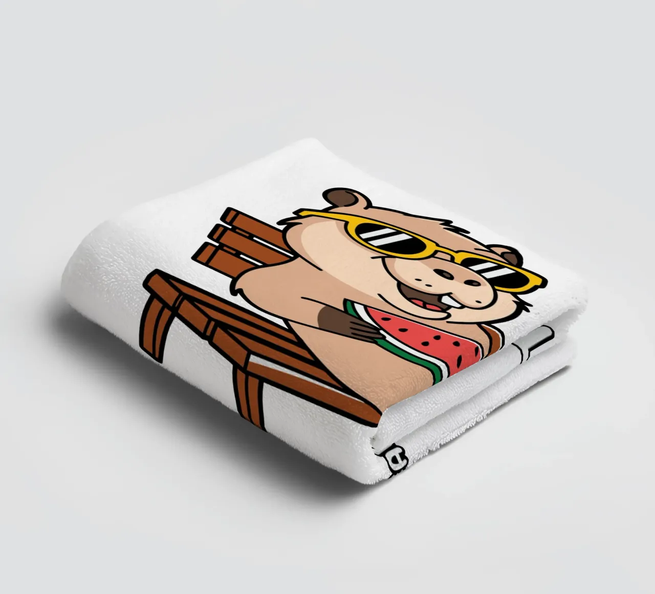 I'M NOT LAZY. I'M JUST ON CAPYBARA TIME serviette de bain de edsonramosart