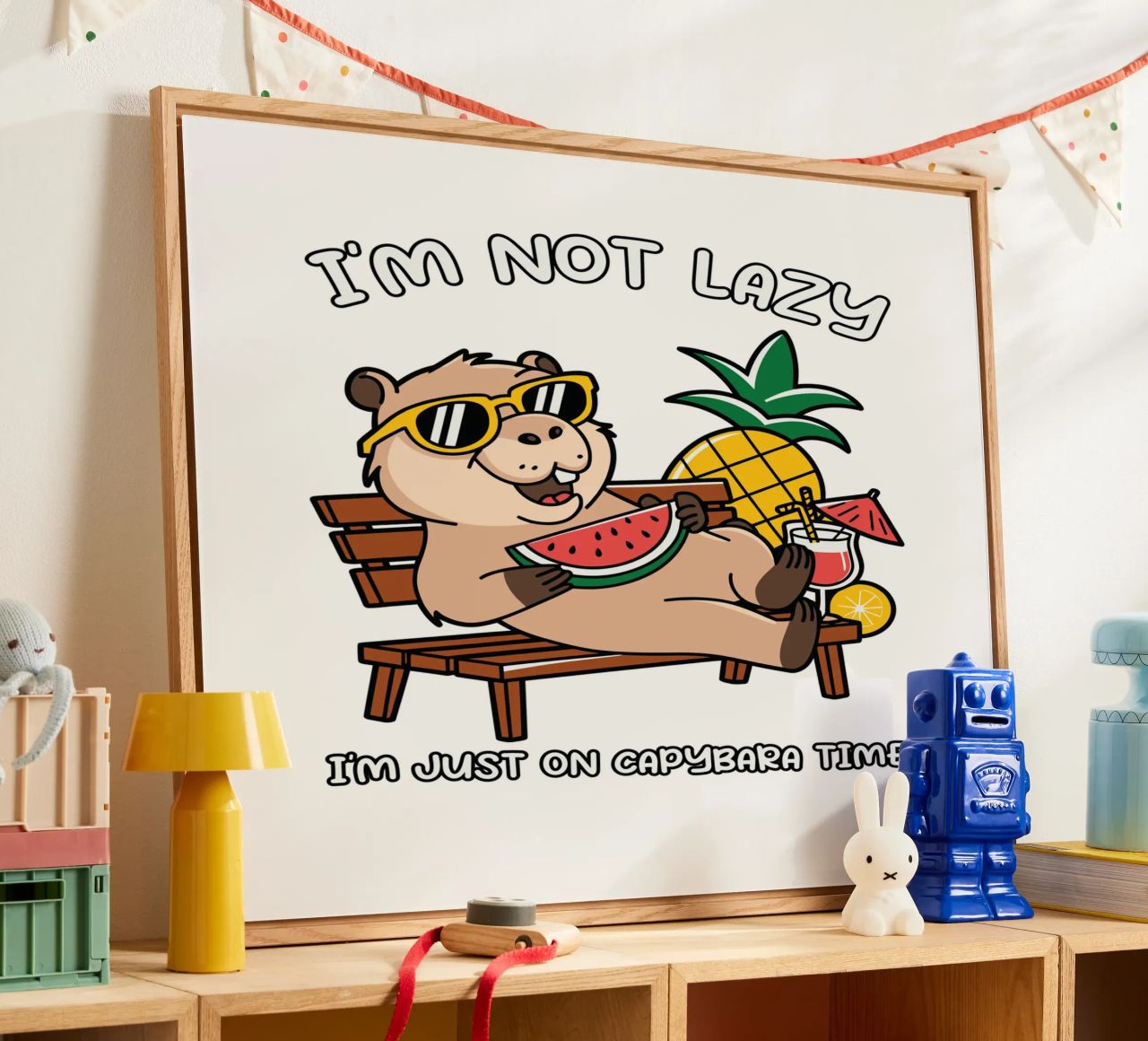 I'M NOT LAZY. I'M JUST ON CAPYBARA TIME plexiglass da edsonramosart