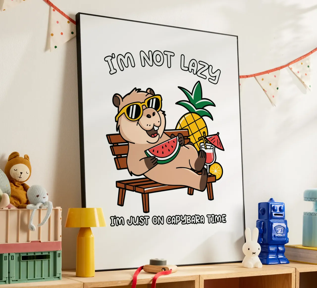 I'M NOT LAZY. I'M JUST ON CAPYBARA TIME panneau forex de edsonramosart