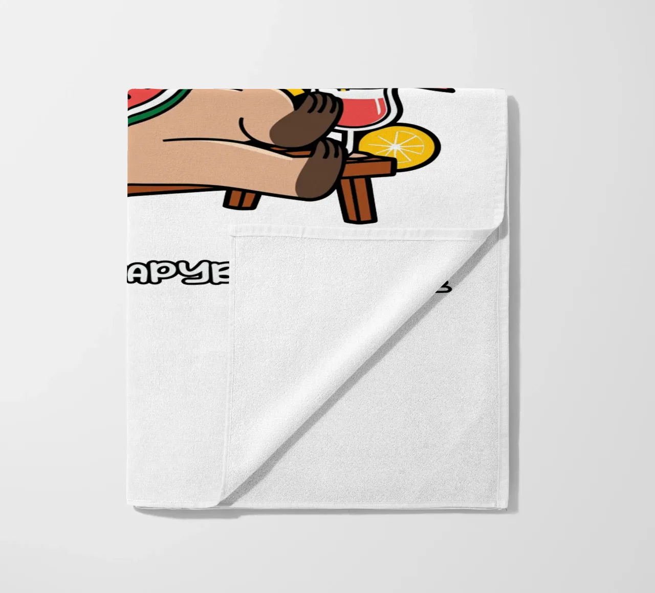 I'M NOT LAZY. I'M JUST ON CAPYBARA TIME Strandtuch von edsonramosart