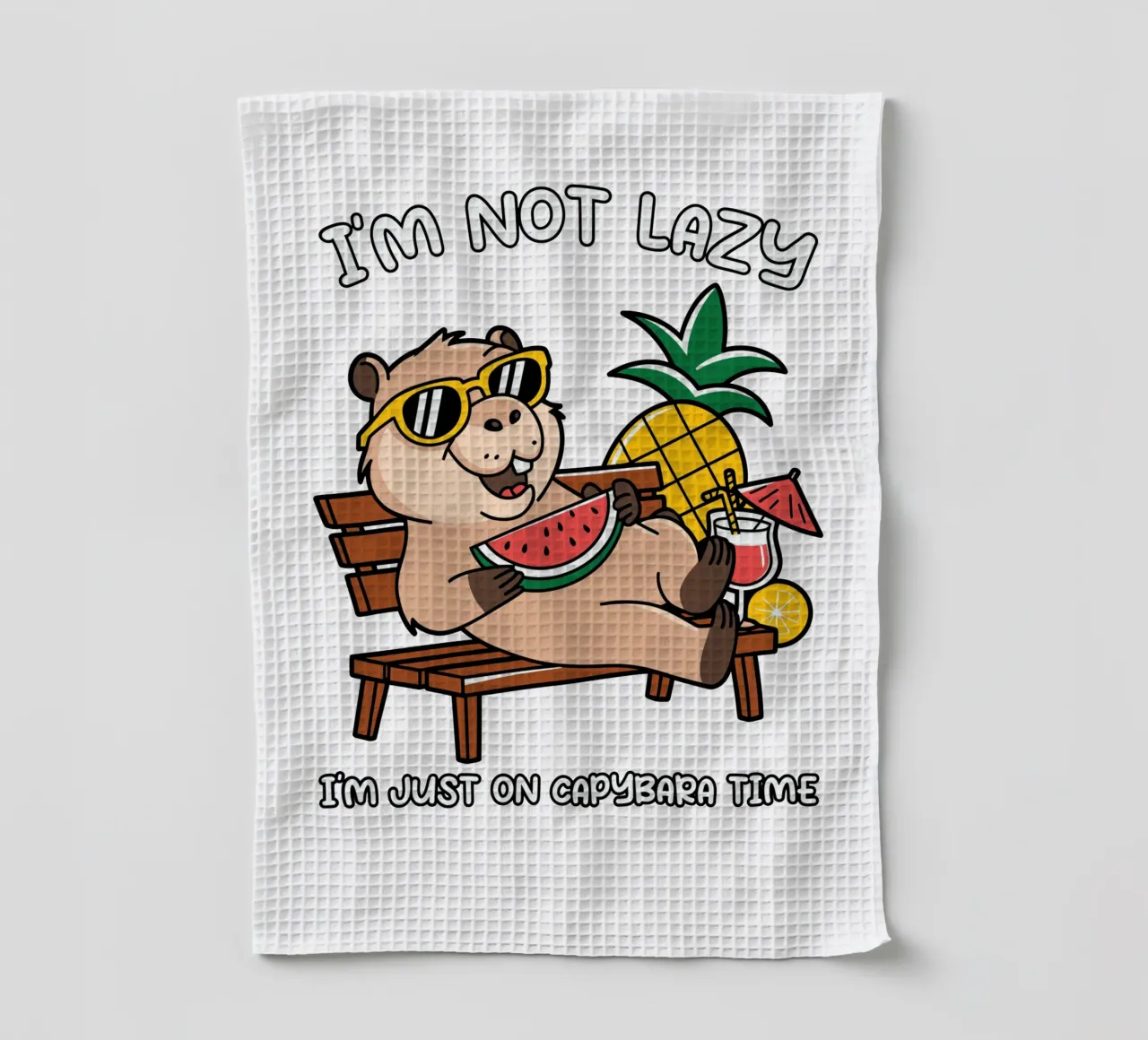 I'M NOT LAZY. I'M JUST ON CAPYBARA TIME theedoek van edsonramosart