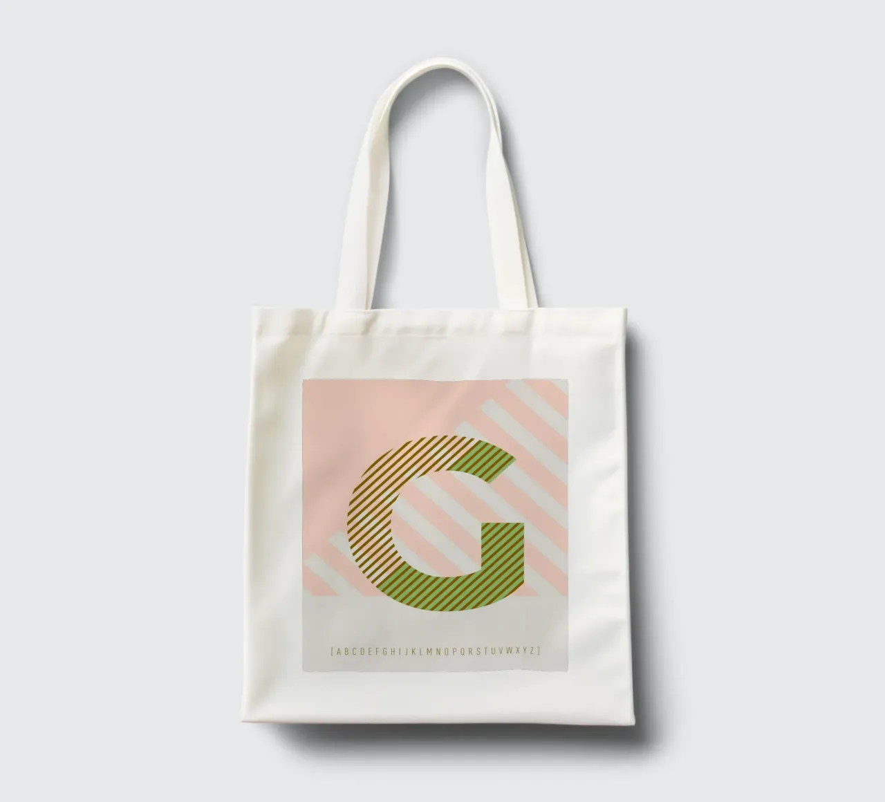 G Typeface Alphabet borsa in juta da lazydaypaper