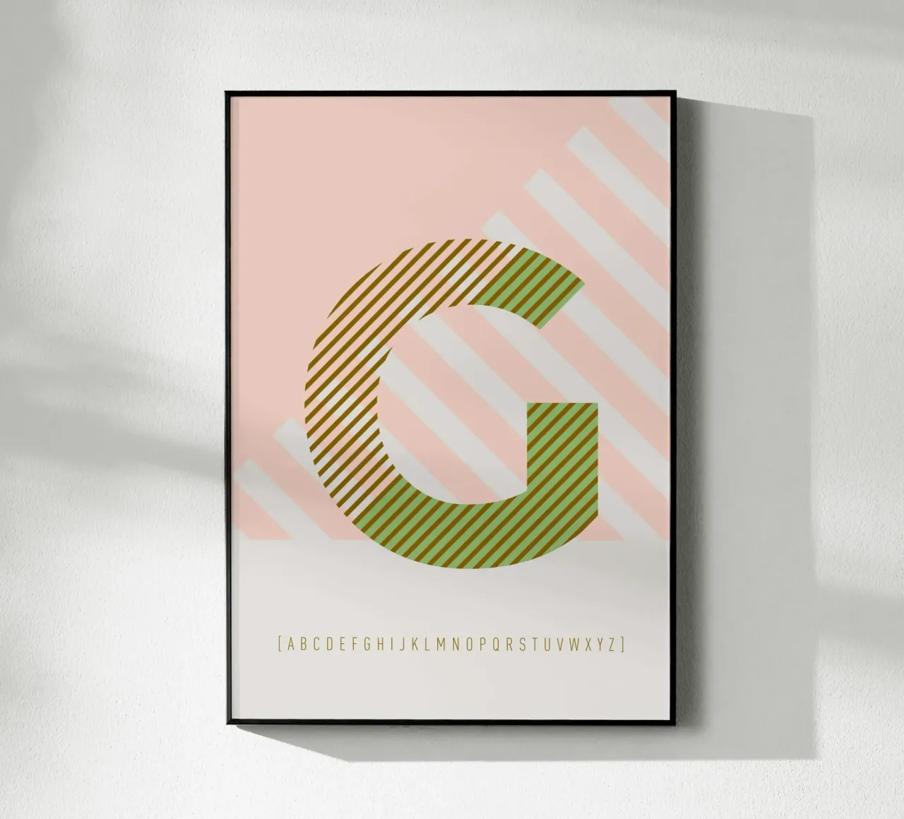 G Typeface Alphabet plexiglass da lazydaypaper