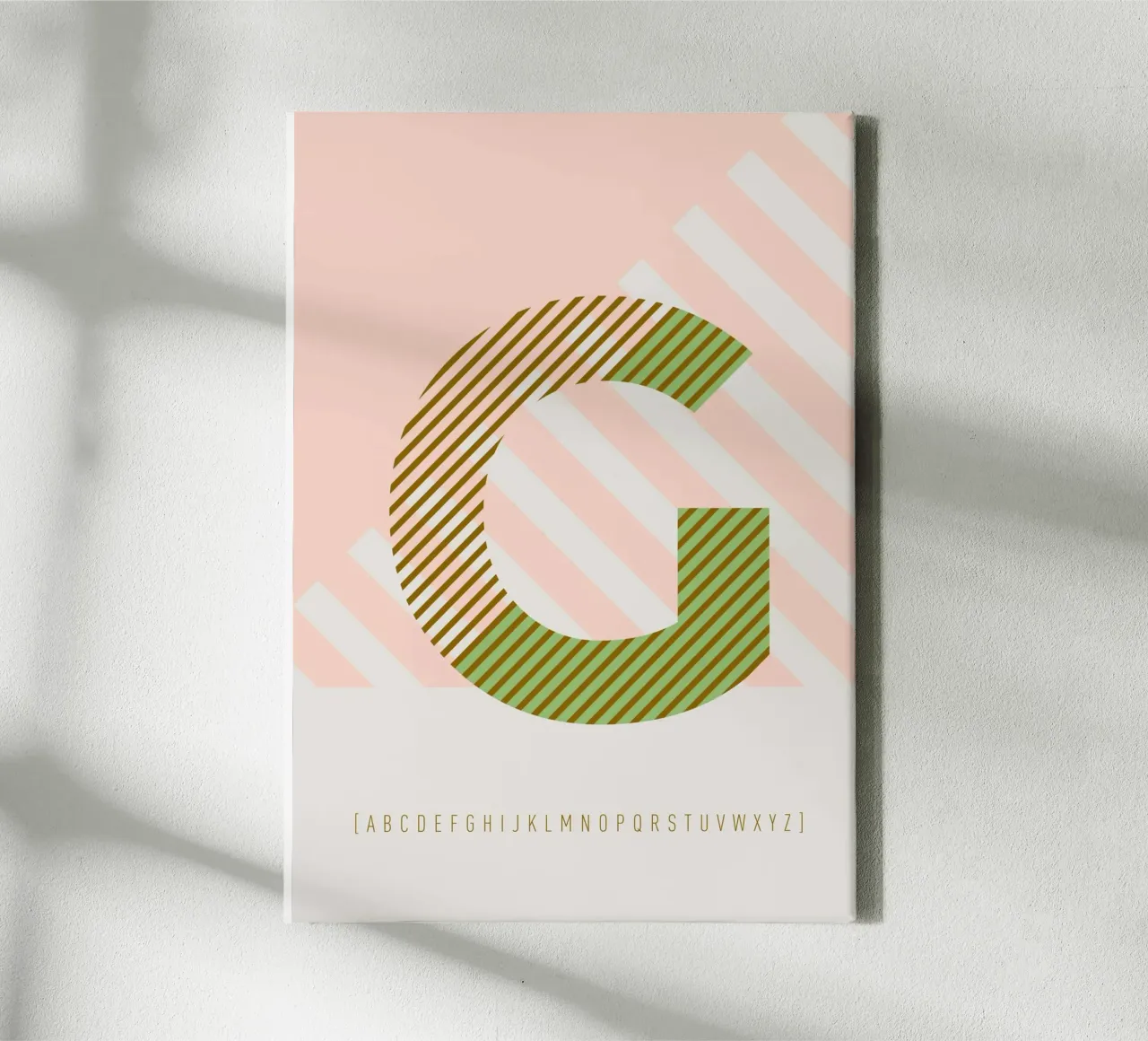 G Typeface Alphabet tela da lazydaypaper