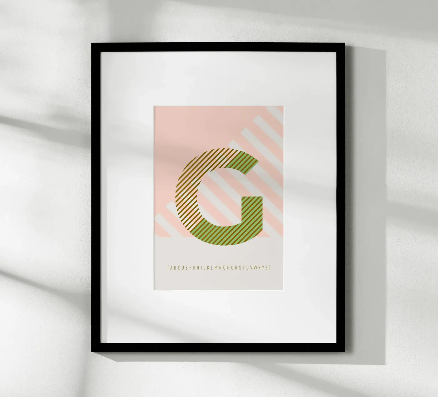 G Typeface Alphabet poster da lazydaypaper