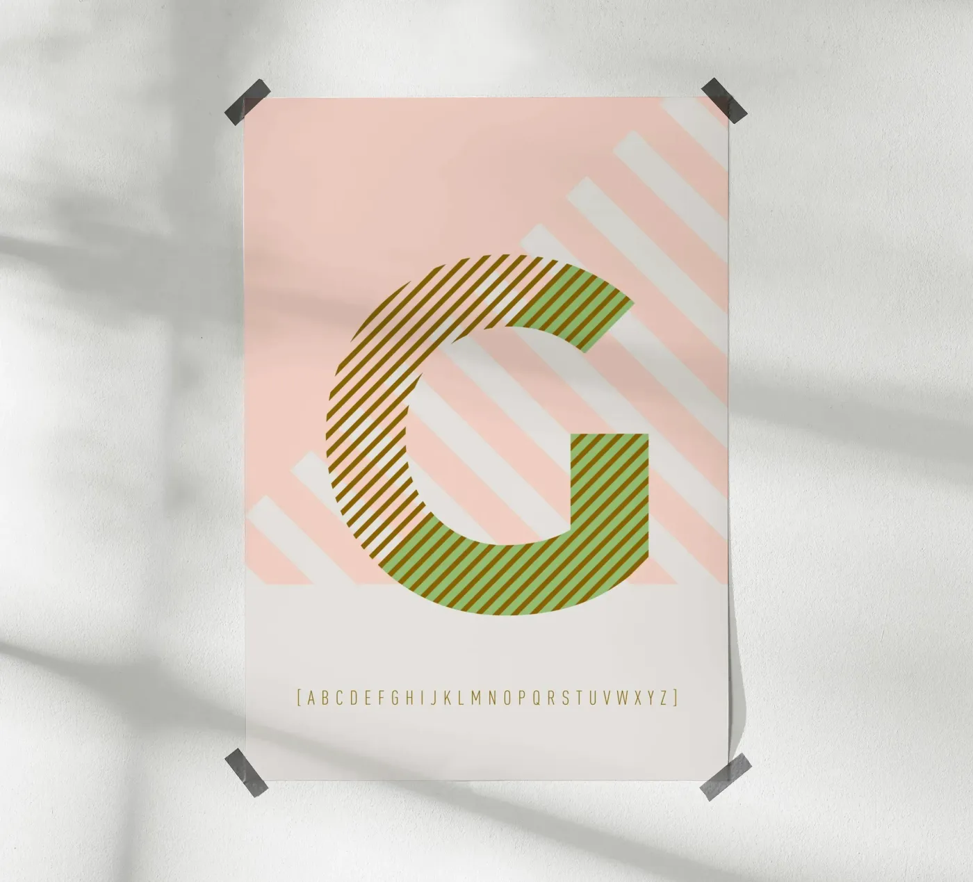 G Typeface Alphabet poster da lazydaypaper