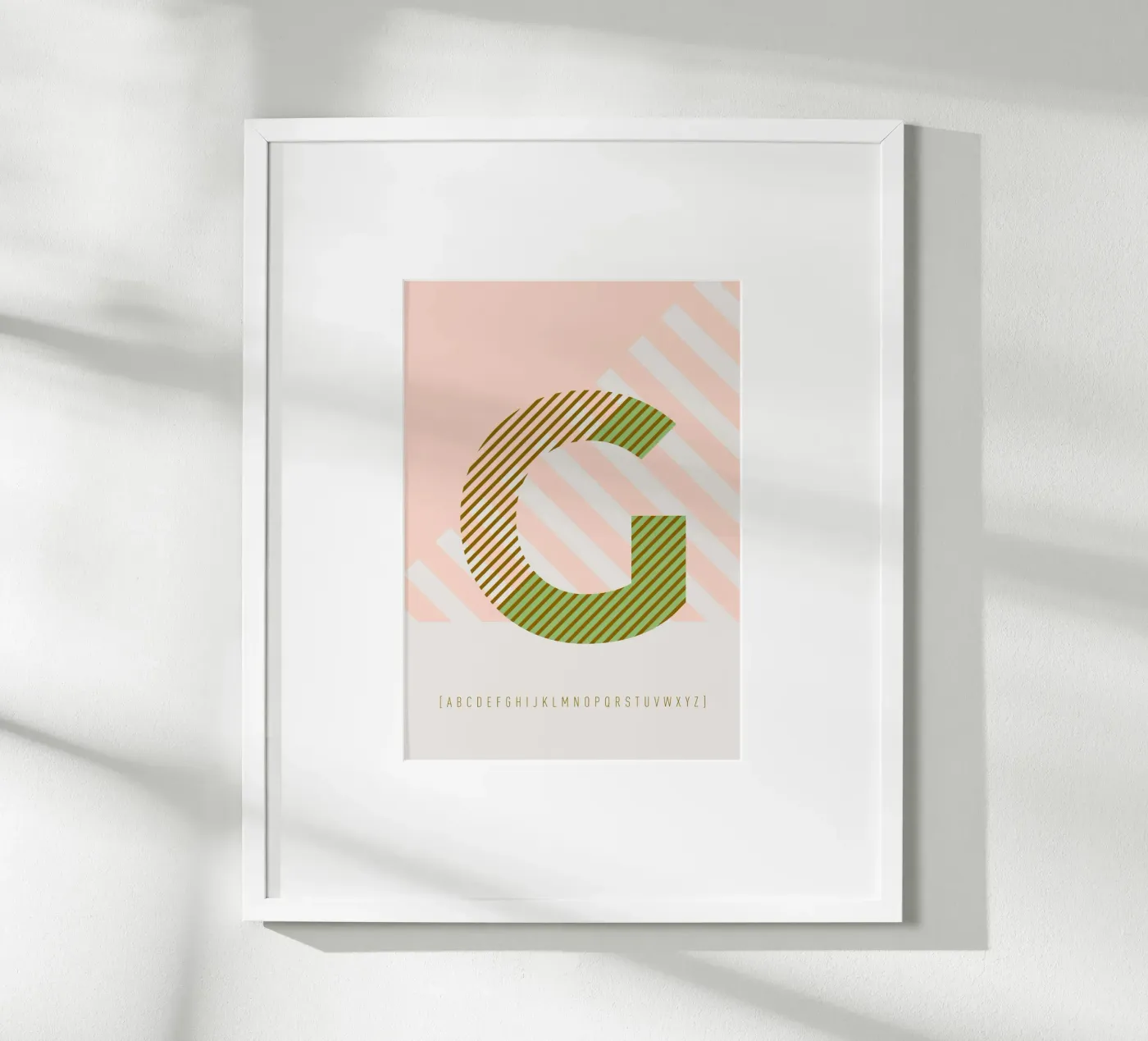 G Typeface Alphabet poster da lazydaypaper