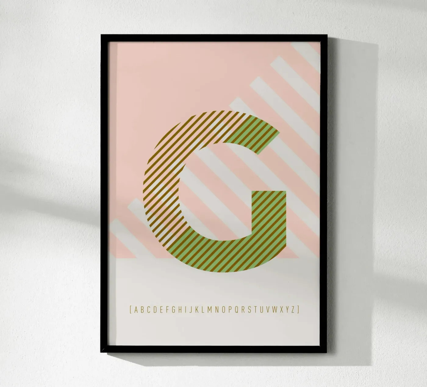 G Typeface Alphabet poster da lazydaypaper