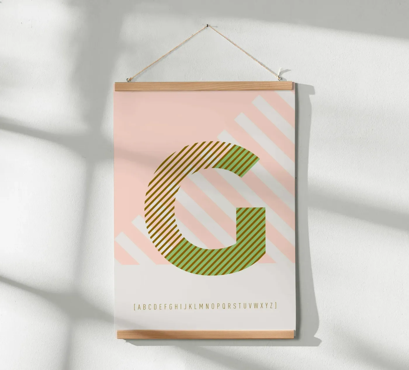 G Typeface Alphabet poster da lazydaypaper