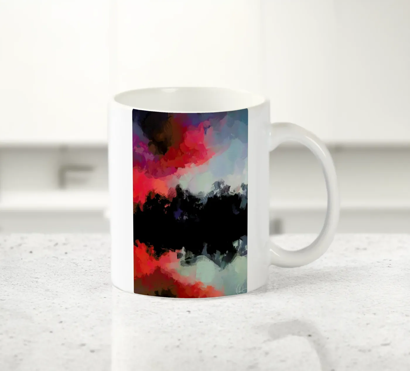 Monserrat ceramic mug by Xchange Art Studio